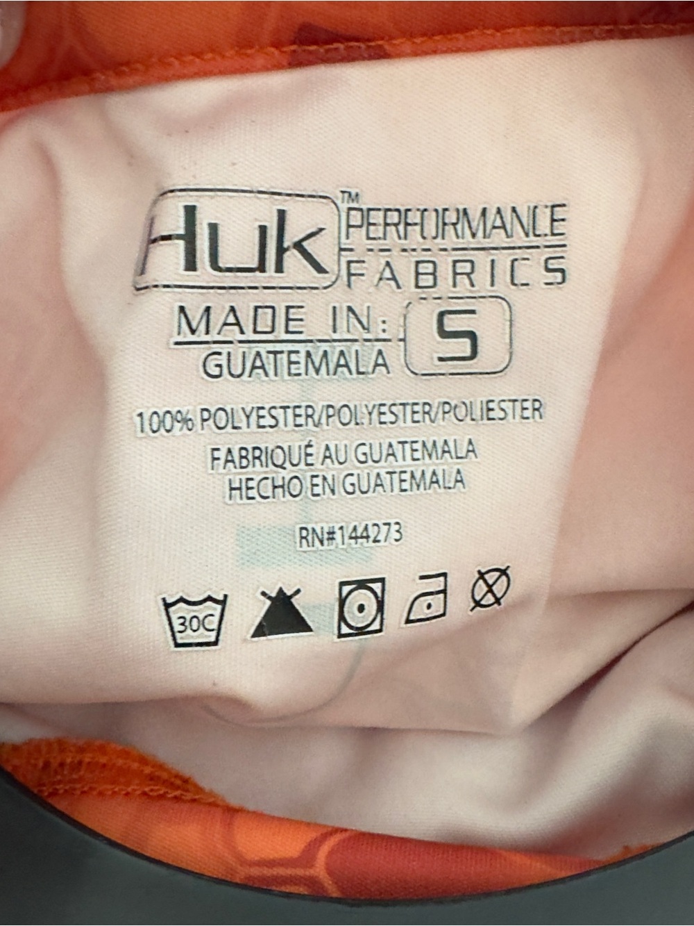 HUK Icon Kryptex Long Sleeve Fishing Shirt S Orange - Picture 7 of 7